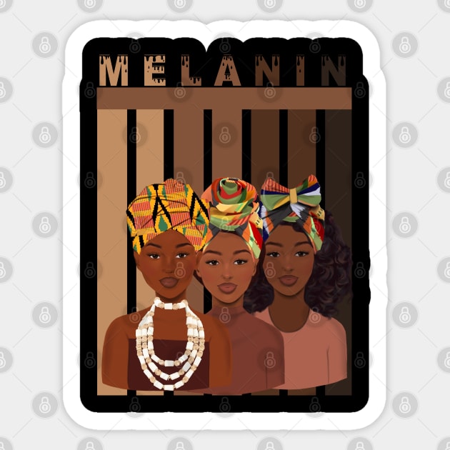 Melanin Queens Beautiful Shades Sticker by Merchweaver